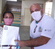 ENTREGA DOS KITS NTV NA ESCOLA  ANTÔNIO VIEIRA DE REZENDE - CENTRAL CARAPINA/SERRA